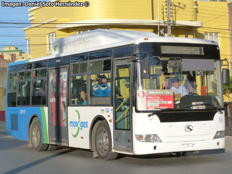 King Long XMQ6891G / Movigas Línea Nº 1 Punta Arenas