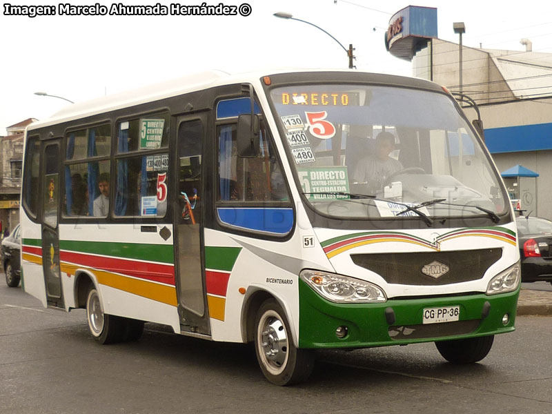 TMG Bicentenario / Mercedes Benz LO-812 / Línea Nº 5 Temuco