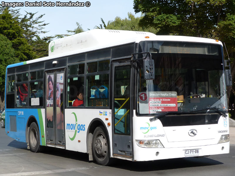 King Long XMQ6891G / Movigas Línea Nº 1 Punta Arenas