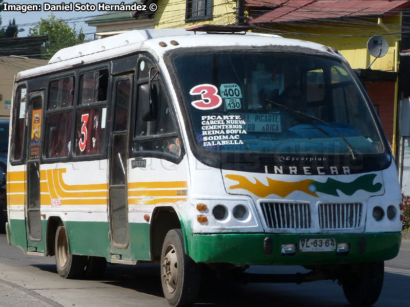 Inrecar Escorpión / Mercedes Benz LO-712 / Línea N° 3 Valdivia