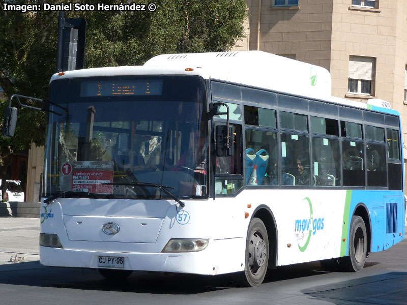 King Long XMQ6891G / Movigas Línea Nº 1 Punta Arenas