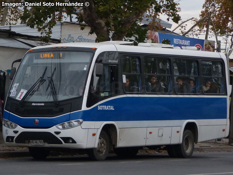 Marcopolo Senior / Mitsubuishi Fuso 718 Euro4 / Línea N° 1 SOTRATAL (Talca)