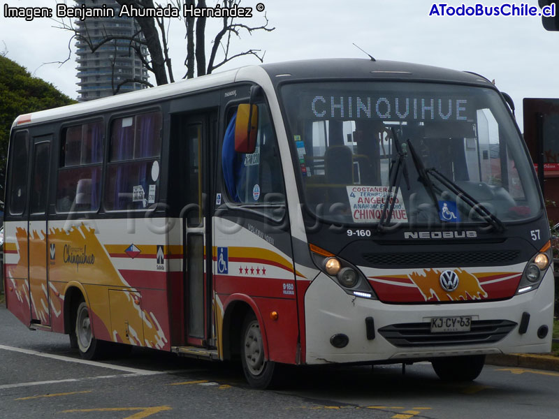 Neobus Thunder + / Volksbus 9-160OD Euro5 / Transportes Chinquihue Ltda. (Puerto Montt)