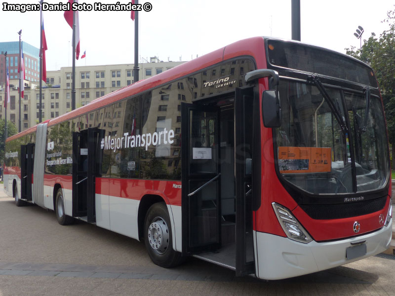 Marcopolo Torino Low Entry / Mercedes Benz O-500UA-2836 BlueTec6 / Lanzamiento Red Metropolitana de Movilidad