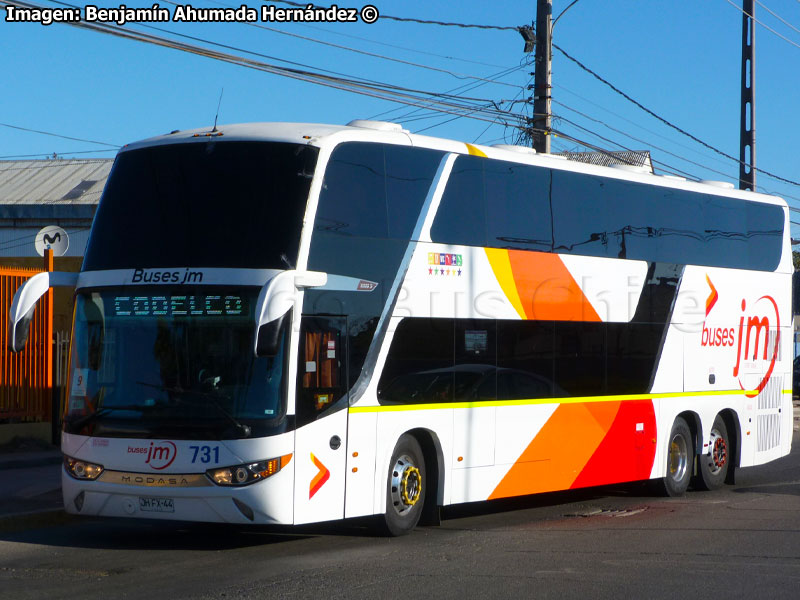 Modasa Zeus 3 / Volvo B-420R Euro5 / Buses JM (Al servicio de CODELCO División El Teniente)