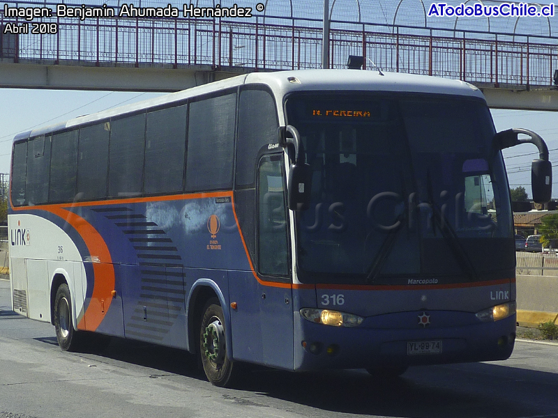 Marcopolo Andare Class 1000 / Mercedes Benz O-500RS-1636 / Link (Al servicio de CODELCO División El Teniente)