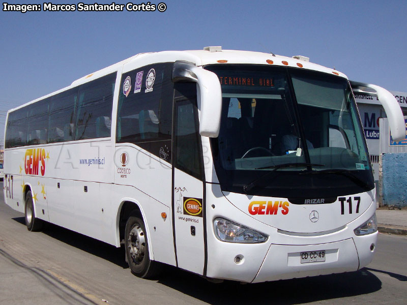 Irizar Century III 3.40 / Mercedes Benz O-500RS-1836 / Géminis (Al servicio de CODELCO División Norte)