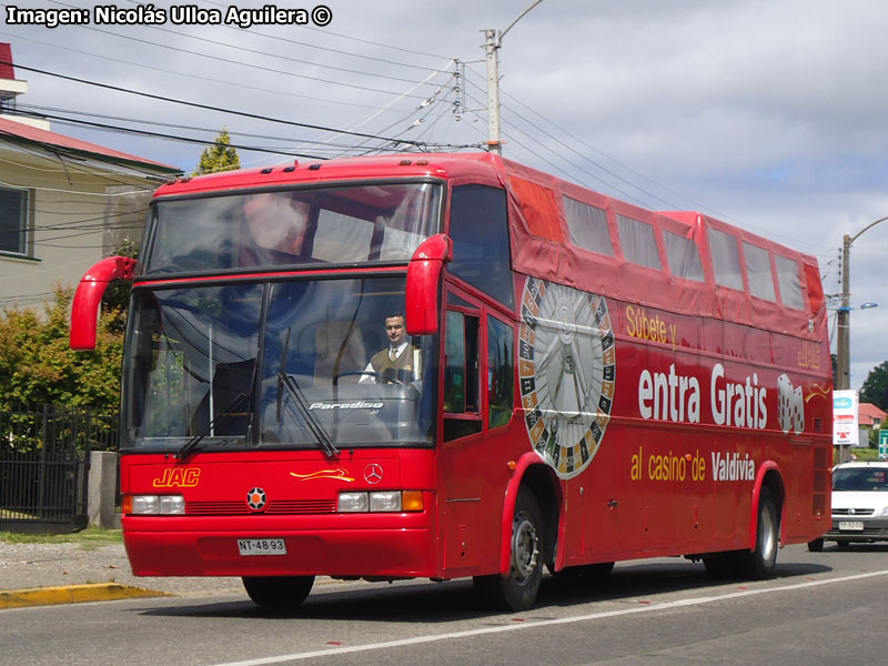 Marcopolo Paradiso GV 1150 / Mercedes Benz O-400RSD / Buses JAC (Al servicio del Casino de Juegos de Valdivia)
