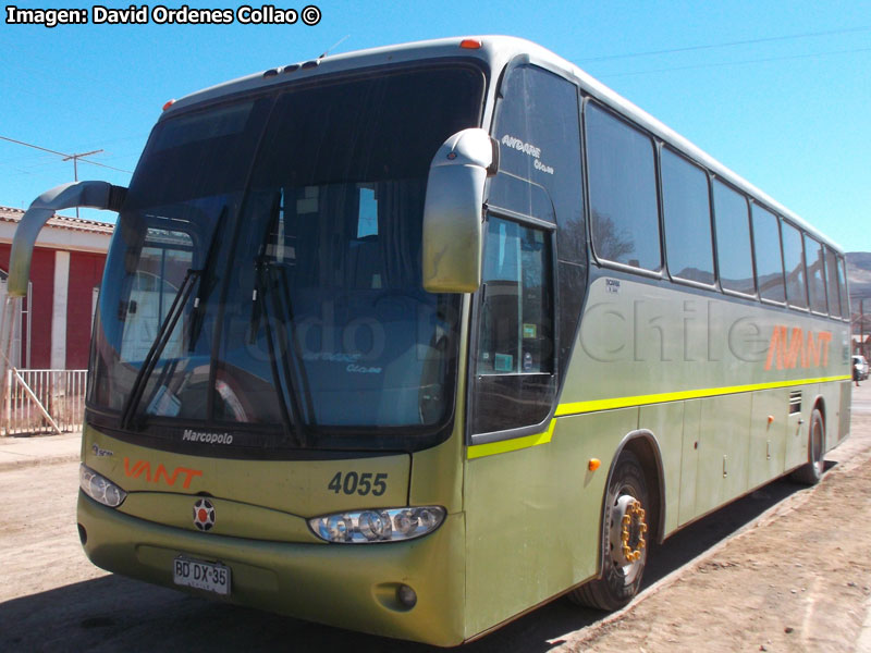 Marcopolo Andare Class 1000 / Scania K-340 / Avant S.A. (Al servicio de CODELCO División El Salvador)