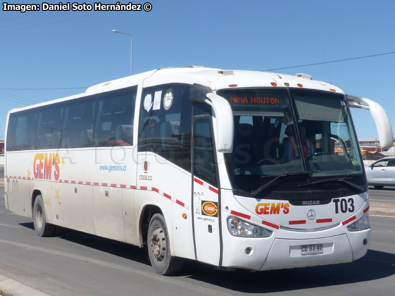 Irizar Century III 3.40 / Mercedes Benz O-500RS-1836 / Géminis (Al servicio de CODELCO División Norte)