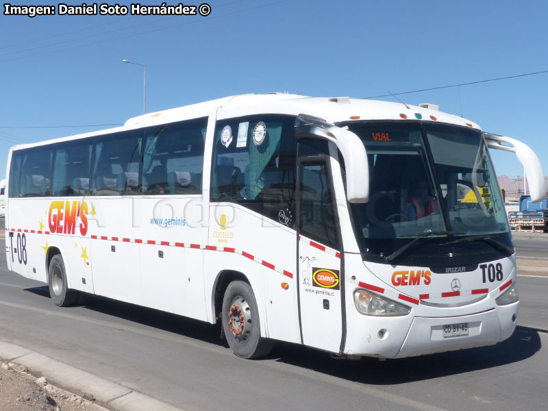 Irizar Century III 3.40 / Mercedes Benz O-500RS-1836 / Géminis (Al servicio de CODELCO División Norte)