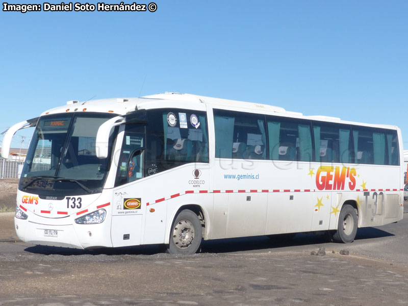 Irizar Century III 3.40 / Mercedes Benz O-500RS-1836 / Géminis (Al servicio de CODELCO División Norte)