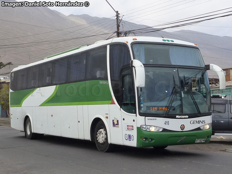 Marcopolo Paradiso G6 1200 / Volvo B-9R / Géminis (Al servicio de SQM)