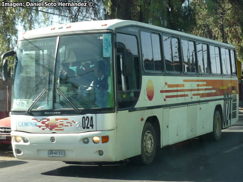 Marcopolo Andare / Mercedes Benz O-400RSE / Géminis (Al servicio de CODELCO División Norte)