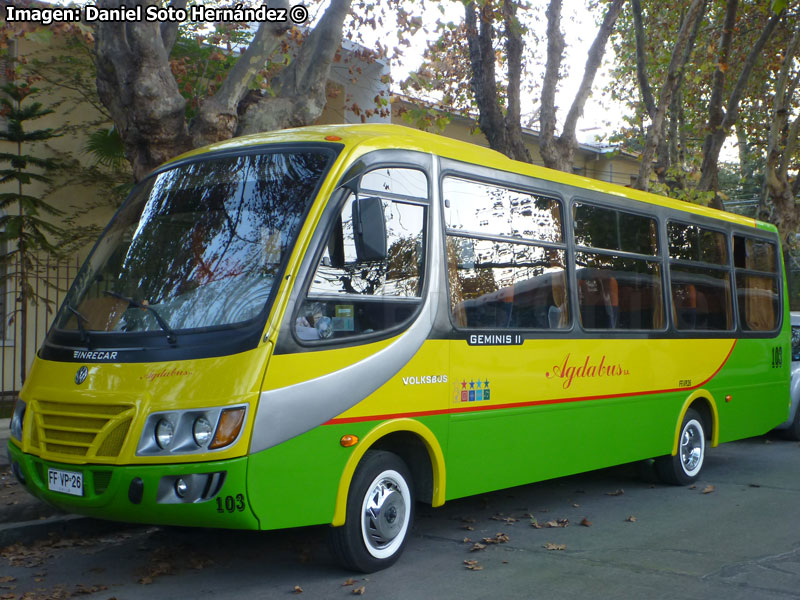 Inrecar Géminis II / Volksbus 9-150EOD / Agdabus S.A. (Servicio Especial)