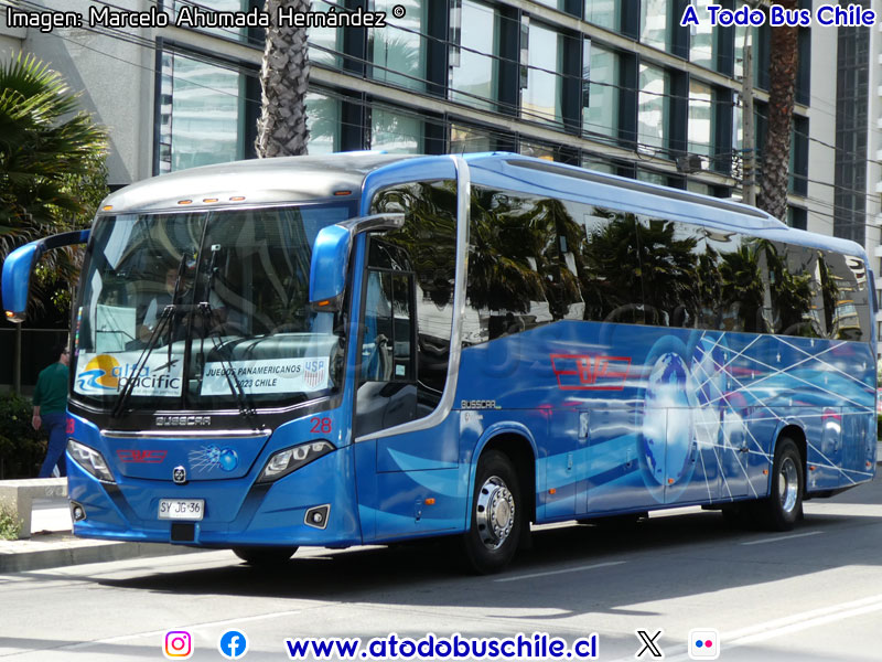 Busscar Vissta Buss 340 / Scania K-400B eev5 / Transportes Alfa Pacific (Al servicio de Panam Sports Chile 2023)