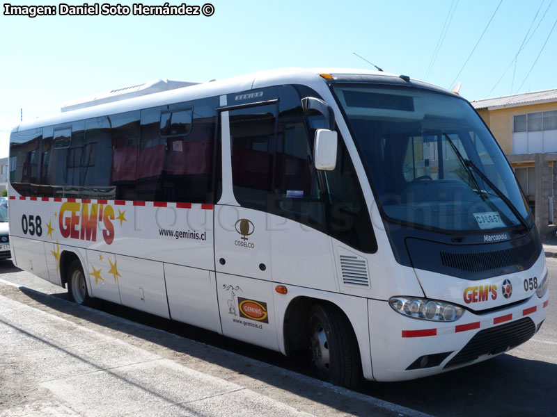 Marcopolo Senior / Mercedes Benz LO-915 / Géminis (Al servicio de CODELCO División Norte)