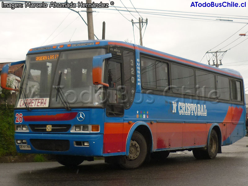 Busscar El Buss 320 / Mercedes Benz OF-1620 / San Cristóbal (Al servicio de Los Fiordos Ltda.)