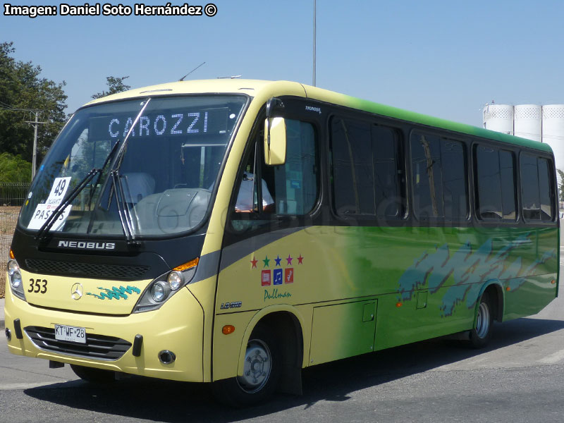 Neobus Thunder + / Mercedes Benz LO-916 BlueTec5 / Transportes San Pedro (Al servicio de Empresas Carozzi S.A.)