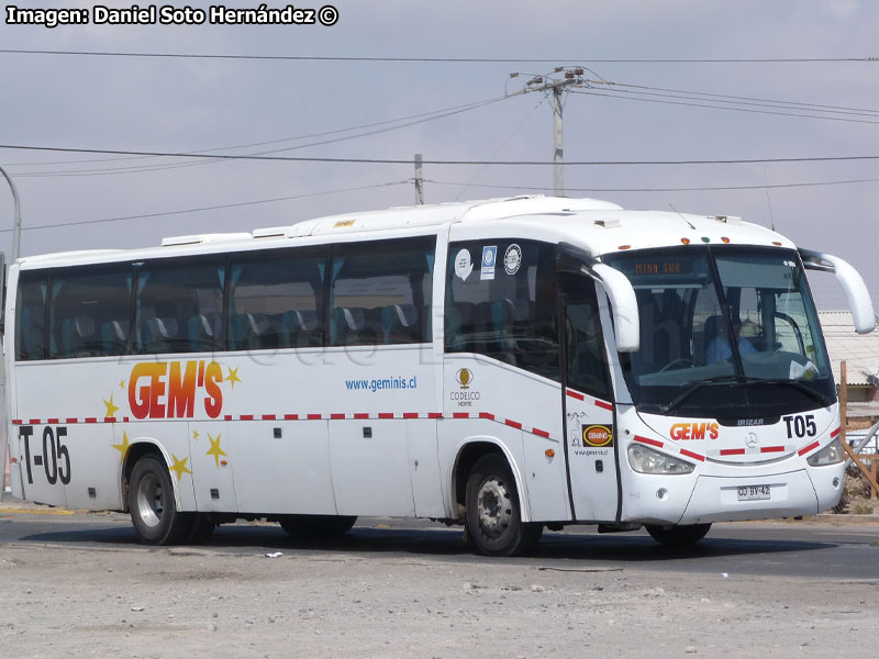 Irizar Century III 3.40 / Mercedes Benz O-500RS-1836 / Géminis (Al servicio de CODELCO División Norte)