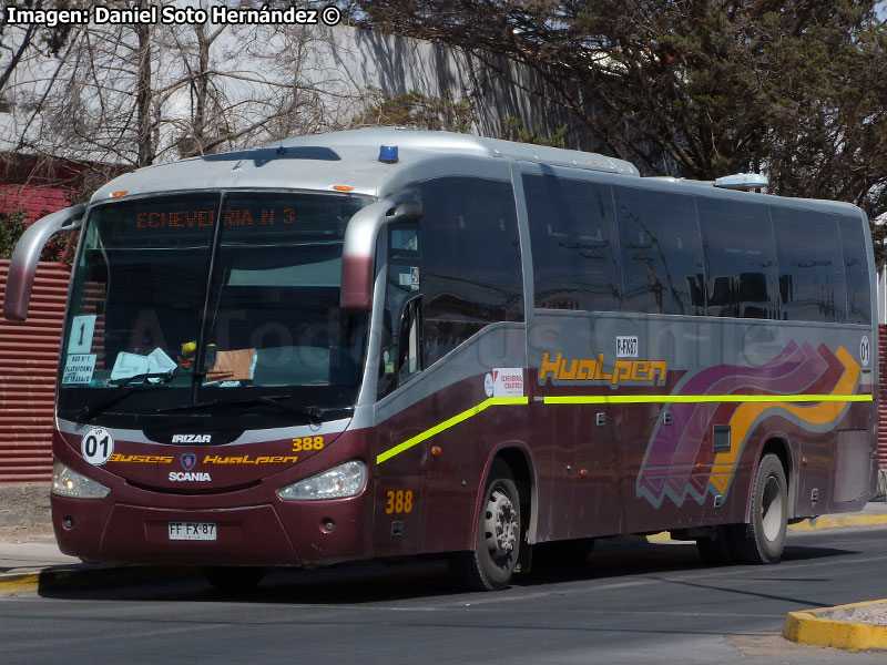 Irizar Century III 3.50 / Scania K-360B / Buses Hualpén (Al servicio de Constructora Echeverría - Izquierdo S.A.)