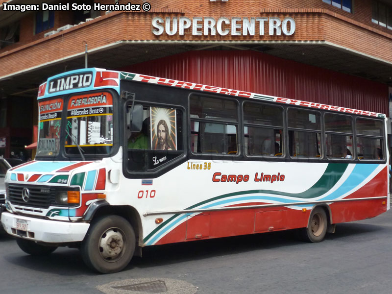 Carrocerías San Fernando / Mercedes Benz Vario 814D / Campo Limpio Línea N° 36 Asunción (Paraguay)