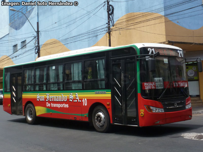 Zhong Tong LCK6109DG / Línea N° 21 Asunción (Paraguay)