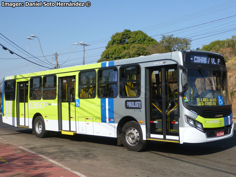 Induscar Caio Apache Vip / Mercedes Benz OF-1721 BlueTec5 / Línea N° 205 Botucatú (São Paulo - Brasil)