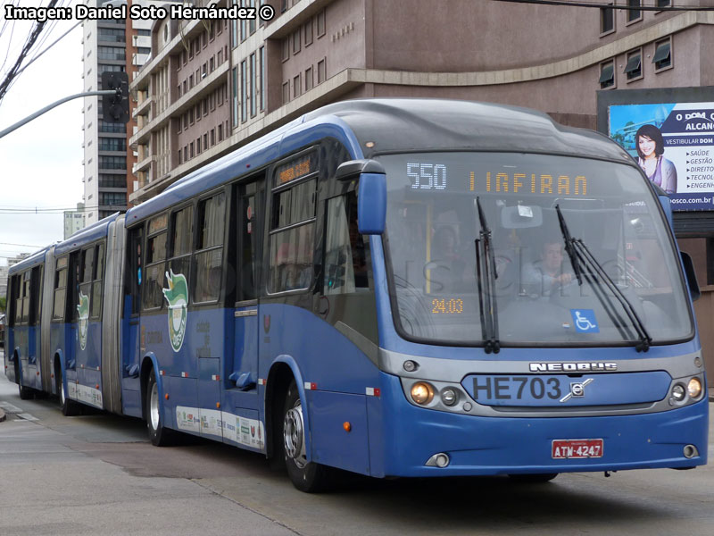 Neobus Mega BRT / Volvo B-12M / Línea N° 550 Curitiba (Paraná - Brasil)
