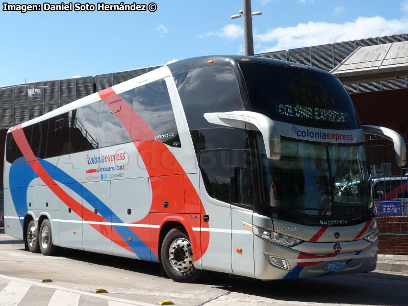 Marcopolo Paradiso G7 1600LD / Scania K-400B eev5 / Turismo El Maragato - Al servicio de Colonia Express (Uruguay)