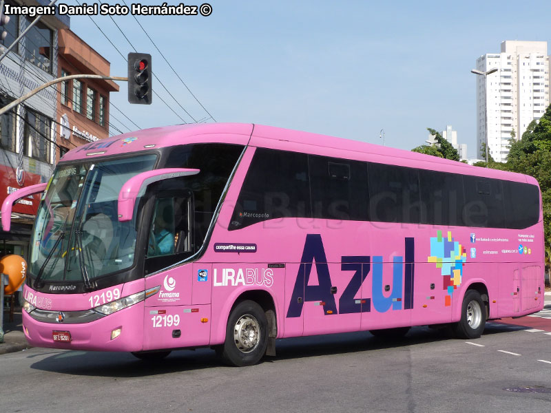 Marcopolo Paradiso G7 1200 / Mercedes Benz O-500RS-1836 BlueTec5 / Viação Lira Bus al servicio de Azul Linhas Aéreas (São Paulo - Brasil)