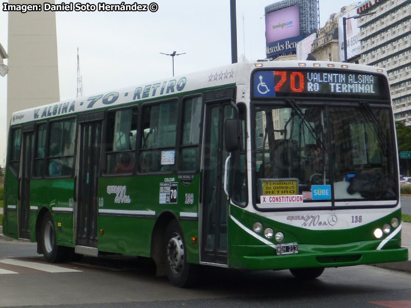 Metalpar Iguazú / Mercedes Benz OH-1618L-SB / Línea Nº 70 Valentín Alsina - Terminal Retiro (Buenos Aires - Argentina)