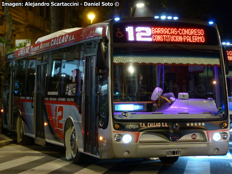 NuovoBus Menghi / Mercedes Benz OH-1718L-SB / Línea N° 12 Puente Pueyrredón - Plaza Falucho (Buenos Aires - Argentina)