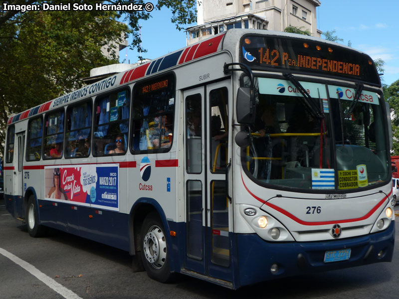 Marcopolo Torino / Mercedes Benz OH-1621L / CUTCSA Línea N° 142 Plaza Independencia - Rambla Costanera STM Montevideo (Uruguay)