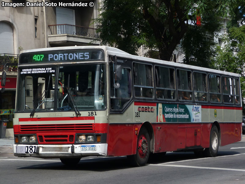 Ciferal GLS Bus / Volvo B-58E / COETC Línea N° 407 Plaza España - Portones STM Montevideo (Uruguay)