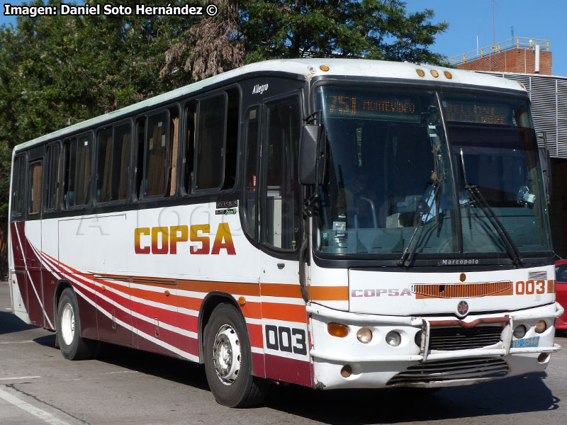 Marcopolo Allegro G6 / Volkswagen 16-210CO / COPSA - Compañía de Omnibus de Pando S.A. Línea N° 751 Montevideo - Suárez (Uruguay)