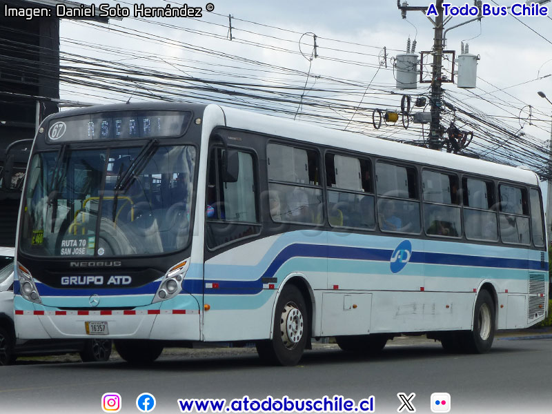 Neobus Mega Plus / Mercedes Benz O-500M-1826 BlueTec5 / Ruta N° 70 Auto Transportes Desamparados S.A. (Costa Rica)
