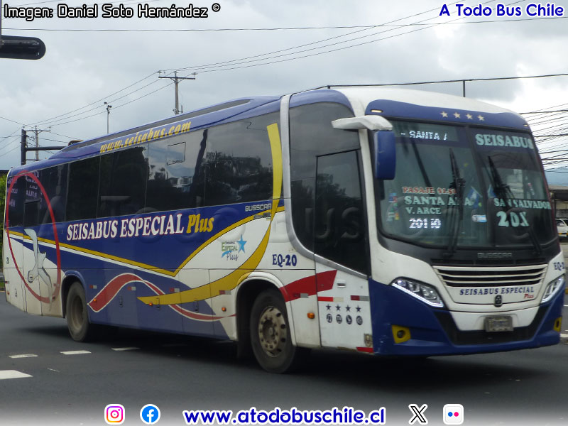 Busscar El Buss 320L / Mercedes Benz OF-1724 / SEISA Bus Ruta N° 201 Santa Ana - San Salvador (El Salvador)