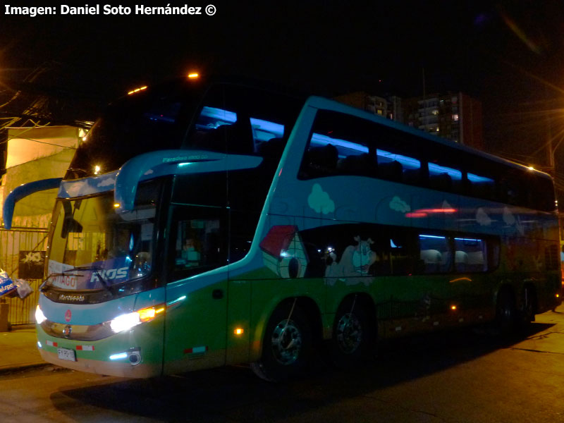 Marcopolo Paradiso G7 1800DD / Volvo B-420R 8x2 Euro5 / Transportes Celis (Auxiliar Buses Ríos)