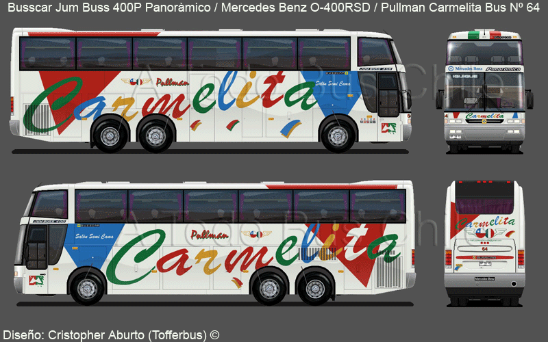 Busscar Jum Buss 400P / Mercedes Benz O-400RSD / Pullman Carmelita