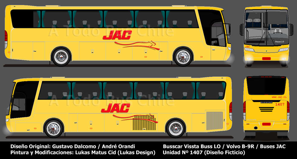 Busscar Vissta Buss LO / Volvo B-9R / Buses JAC (Diseño Ficticio)
