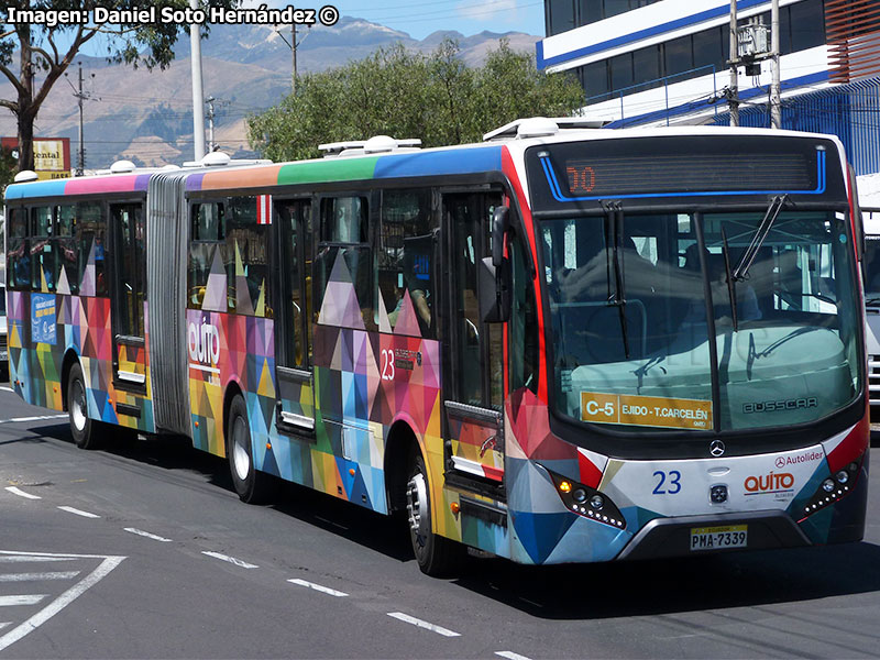 Busscar Urbanuss Pluss / Mercedes Benz O-500MA-2836 / Línea C-5 Terminal Carcelén - Plaza Ejido (Quito - Ecuador)