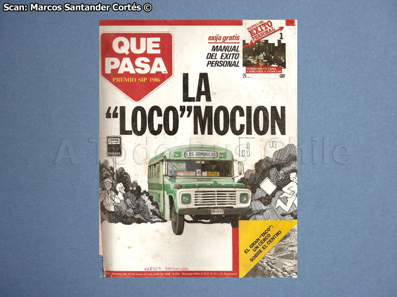 Portada Revista Qué Pasa (1986)