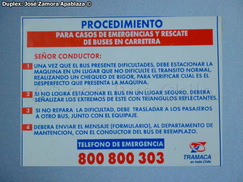 Procedimiento Para Emergencias y Rescate en Ruta TRAMACA - Transportes Macaya & Cavour (1996)