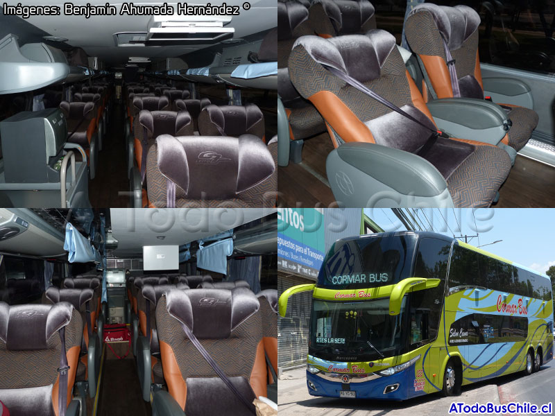 Interiores Unidad N° 122 Cormar Bus | Marcopolo Paradiso New G7 1800DD / Scania K-400B eev5