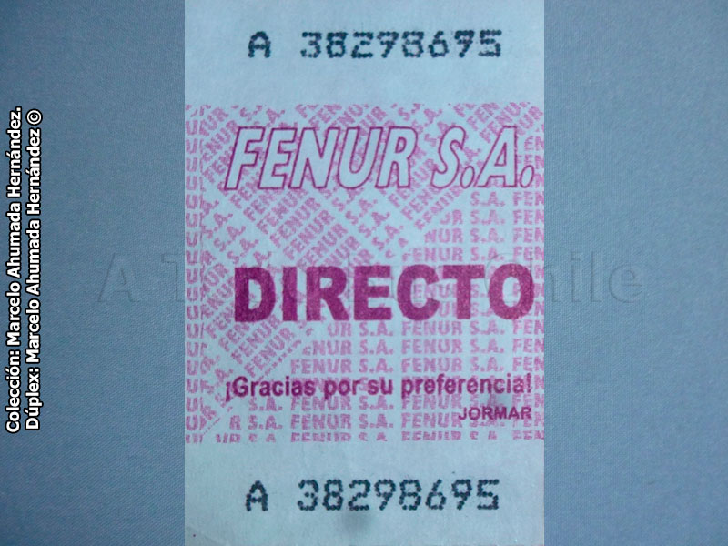 Boleto Adulto Directo TMV 1 Fenur S.A. (2014)