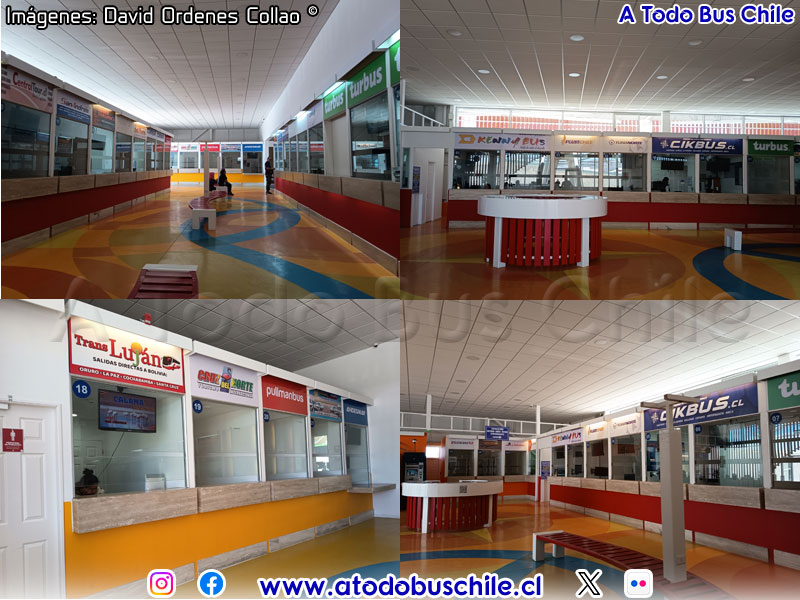 Interiores Nuevo Terminal de Buses Calama (Región de Antofagasta)