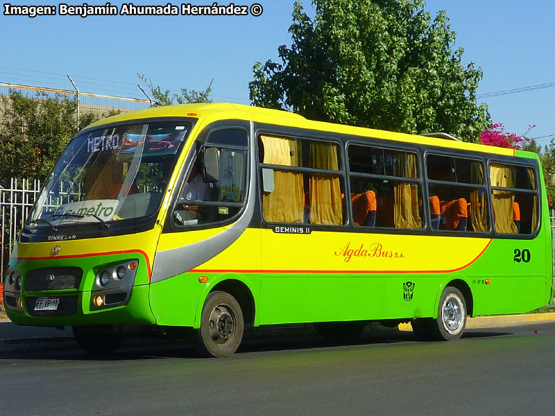 Inrecar Géminis II / Volksbus 9-150EOD / Agdabus S.A. Servicio Bus + Metro
