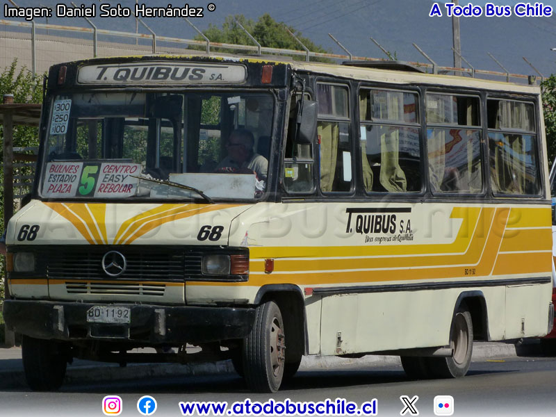 Cuatro Ases PH-50 / Mercedes Benz LO-809 / Transportes QUIBUS Línea N° 5 (Quillota)