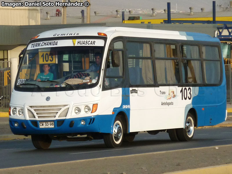 Inrecar Géminis I / Volksbus 9-150EOD / Línea Nº 103 Trans Antofagasta